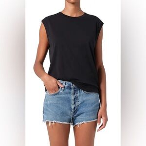 Elie Tahari Chic Black Top | Normcore Basic Tee